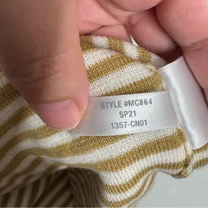 Madewell Belhaven Ruffle Sweater Tank Caramel Stripe Size‎ Large thumbnail 7