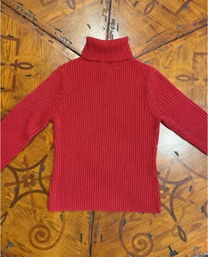 Red Turtleneck Sweater Size M thumbnail 2