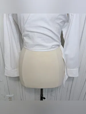 NWT CHASER Portofino‎ White Cotton Cropped Wrap Top, S/M thumbnail 6