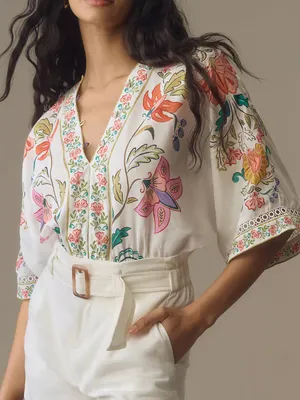 Farm Rio Insects Floral Bodysuit thumbnail 1