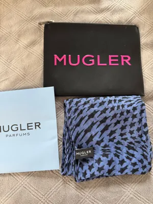 Mugler Parfumes pouch and scarf set Blue thumbnail 1
