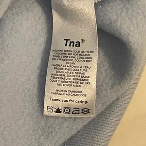 Tna Cozy Fleece Cropped Sweatshirt Light Blue Women's Size L Pullover thumbnail 6
