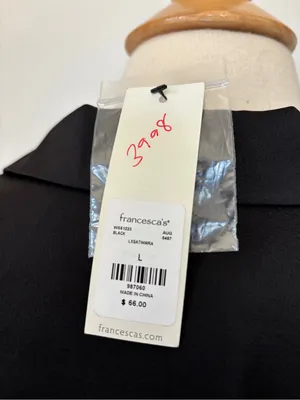 Francesca's Collections Black Long Sleeve Wrap Mini Dress thumbnail 7