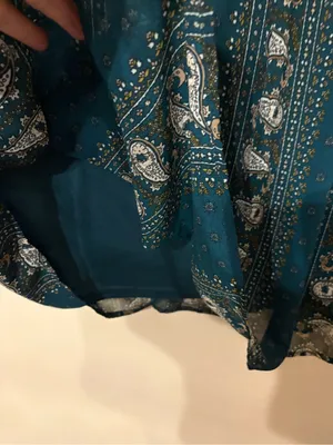 entro Teal Floral Boho Babydoll Mini Dress thumbnail 6