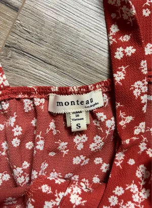 Monteau Maxi Floral Sleeveless Orange Dress thumbnail 4