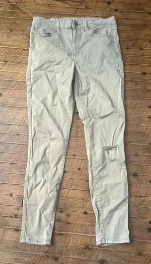 American Eagle tan high rise stretchy normcore 8 jeggings thumbnail 1