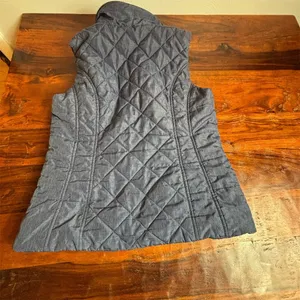 Coldwater Creek‎ Womens Puffer Vest Blue Diamond Quilted Mock Neck Size S thumbnail 8