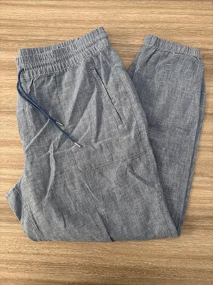 Athleta Retreat Linen Jogger Pants Women Size 16 Blue #531704 thumbnail 4