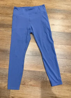 GAIAM Women's High-Waist Leggings in Periwinkle Blue Size Large thumbnail 1