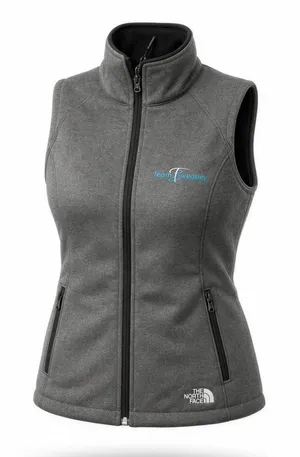 The North Face Ridgewall Vest Womens Size Medium Heather Gray Full Zip WindWall thumbnail 1