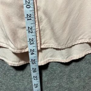 Calvin Klein Jeans Medium Blush‎ Pink Long Sleeve Viscose Button Up Shirt thumbnail 4