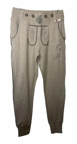 Alpin de luxe Oktoberfest Sweatpants Gray Trachten Pants with Embroidery thumbnail 1