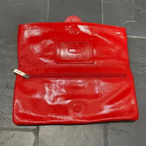 Hobo International Red Patent Leather Fold Over Clutch thumbnail 3