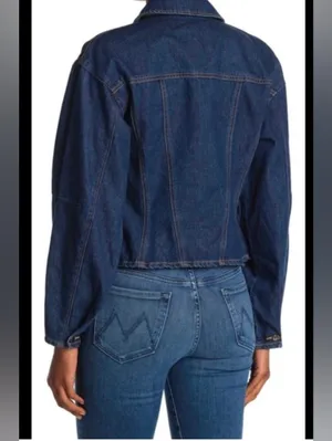Veronica Beard Imari Denim Jacket In A Dark Blue Wash Size S thumbnail 2