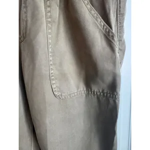 Nicole Miller New York Womens XS Lyocell Jogger Pants Tan Paperbag Waist Belted‎ thumbnail 7