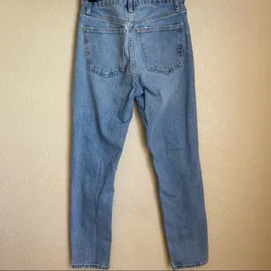Zara Light Wash High Rise Skinny Distressed Jeans‎ relaxed size 2 thumbnail 5