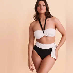 NWT Lauren Ralph Lauren BEL AIR Halter Bandeau Bikini Top thumbnail 2