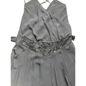 Ted Baker Silk Sequin Beaded Mini Dress Womens M Black Cocktail Old Hollywood thumbnail 9
