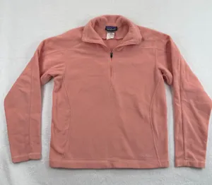 Patagonia Synchilla Womens Fleece Pullover‎ Quarter Zip Coral Pink Size M READ thumbnail 1