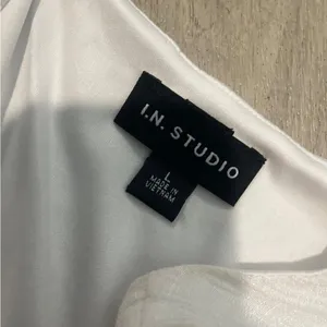 I.N. Studio White Maxi Dress Size L thumbnail 3