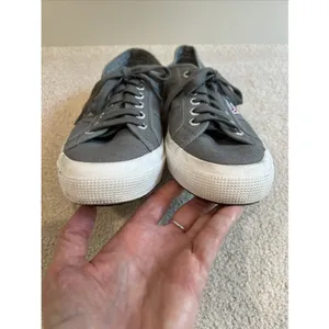 Superga 2750 Cotu Classic Gray Canvas Low Top Sneakers Mens 7.5 Women 9 Skate thumbnail 5