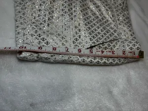 Abercrombie & Fitch Cream Metallic Jaquard Floral Print Trouser Short Size 10 thumbnail 6