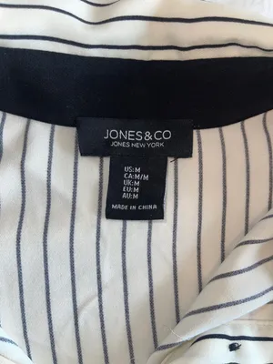 Sandro White pinstripe button up blouse thumbnail 2