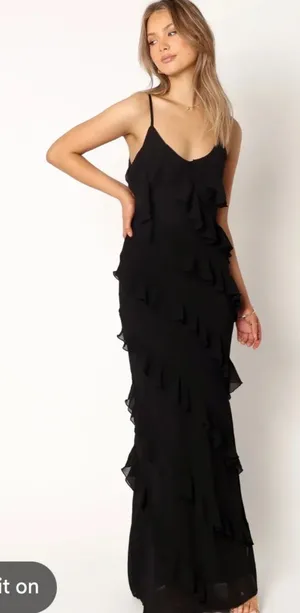 Sincerely Jules Black Ruffle Dress thumbnail 1