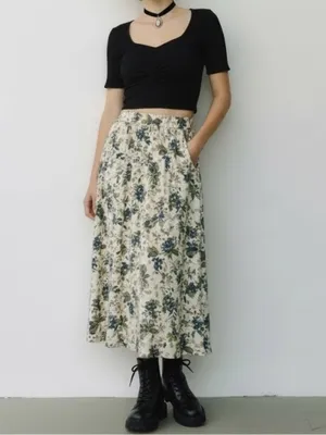 Runaway New 90s inspired black ribbed twist front Crop Top Minimalist basic thumbnail 3
