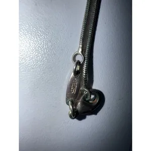 VTG Coach Sterling Silver Snake Chain Shopping Bag Pendant Necklace 18" 925 Y2K‎ thumbnail 2
