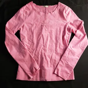 Intimately Free People Countdown Flocked‎ Long Sleeve Candy Coated Pink Medium thumbnail 2