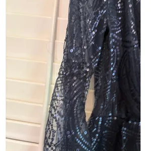 Tadashi Shoji Navy‎ Sequin Maxi Dress Size 10 thumbnail 6