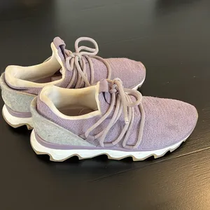 Sorel Kinetic Lite Lace Sneakers Lavender Purple Knit‎ Grey Felt Women 7.5 thumbnail 5