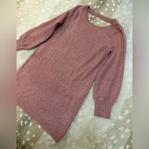 Vila clothes pink long sleeve sweater dress women’s size large thumbnail 4