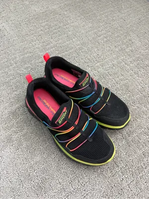 Skechers Synergy Loving Life Black Rainbow Memory Foam Sneakers Womens 6 thumbnail 5