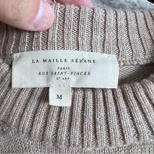 Sezane Women’s Mathie‎ Sweater Dress Wool Beige Camel Dress Size Medium thumbnail 3