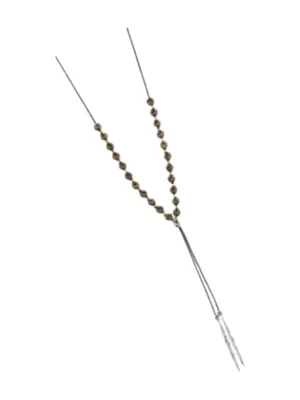 new Gorjana ϟ Pyrite Gem Beaded Necklace ϟ Silver Plated ϟ Spiritual Energy ϟ thumbnail 5