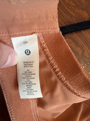 lululemon athletica rust orange Wireless Support Bra size 34E high impact thumbnail 6