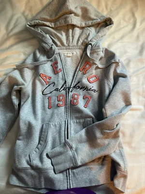 Aeropostale Y2K Zip-Up Grey Hoodie thumbnail 1