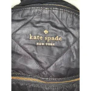 Kate Spade Quilted Nylon‎ Backpack Black Adjustable Straps Women's Bag thumbnail 2