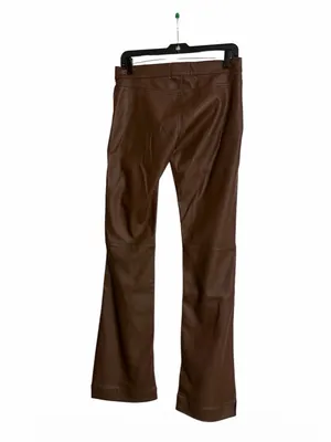 Revice Brown Faux Leather Flare Pant thumbnail 7