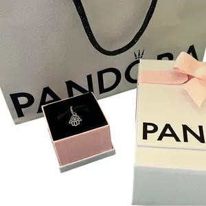 Pandora Silver Hamsa Hand Charm Necklace thumbnail 3