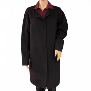 Thakoon Collective Black Wool Coat Size 8 Herringbone Design Dressy Wool EUC thumbnail 3