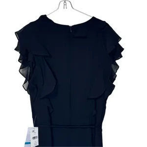 Maison Womens Dress Tara Lined Flutter Sleeve V-Neck Romantic Maxi Black 16 NWT thumbnail 9