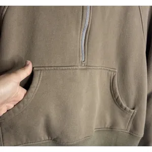 Automet Scuba Hoodie Half Zip Cropped Size Medium Mocha Athleisure thumbnail 4