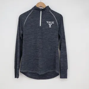 Colosseum Yale University Womens Navy Blue Space Dye 1/4 Zip Pullover Large thumbnail 2