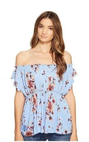 Free people floral top‎ size XS Off the shoulder floral top thumbnail 1