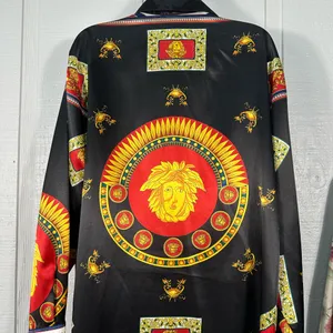 Vintage Fred David Women’s Satin Button Down Long Sleeve Blouse Size 14 … thumbnail 6
