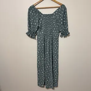 Abercrombie & Fitch Polka Dot Midi Dress Size XS Teal Green thumbnail 6