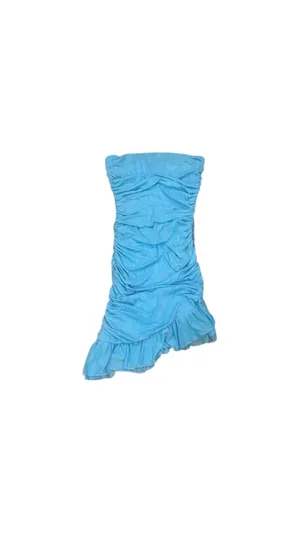Revolve More to come blue strapless mini dress thumbnail 2